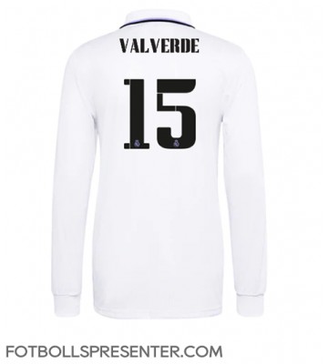 Real Madrid Federico Valverde #15 Hemma Matchtröja 2022-23 Långärmad